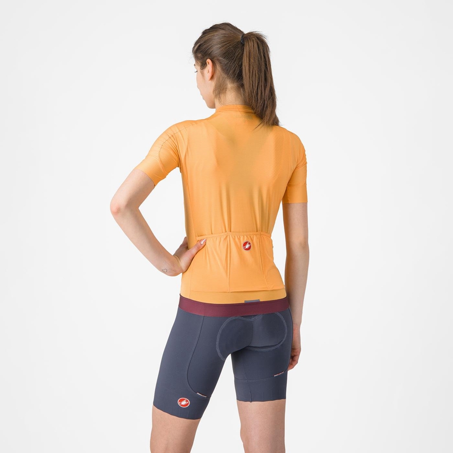 Orange / Deep Burgundy Castelli ESPRESSO W Women Jersey | DUE803256