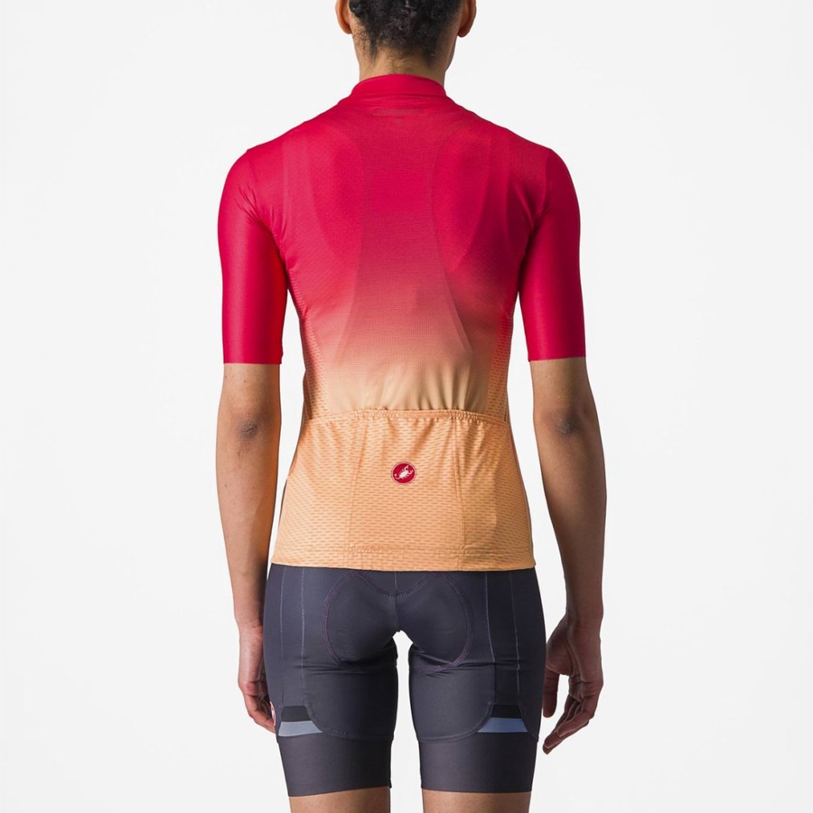 Orange / White Castelli SALITA Women Jersey | GPQ573680