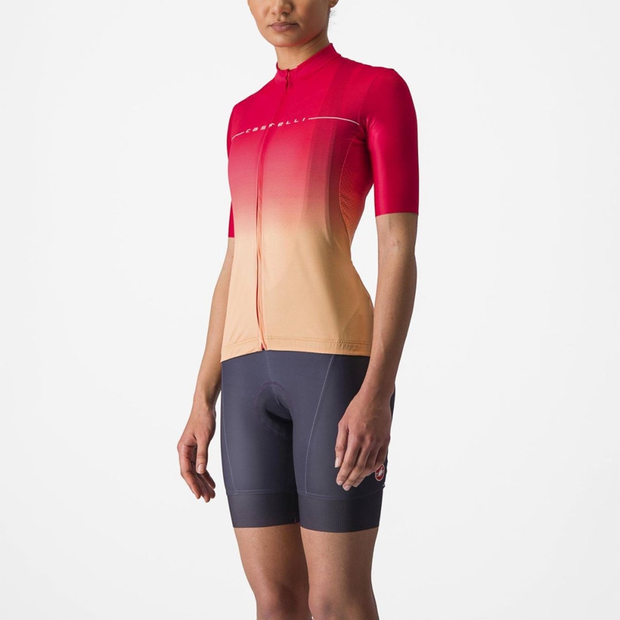 Orange / White Castelli SALITA Women Jersey | GPQ573680