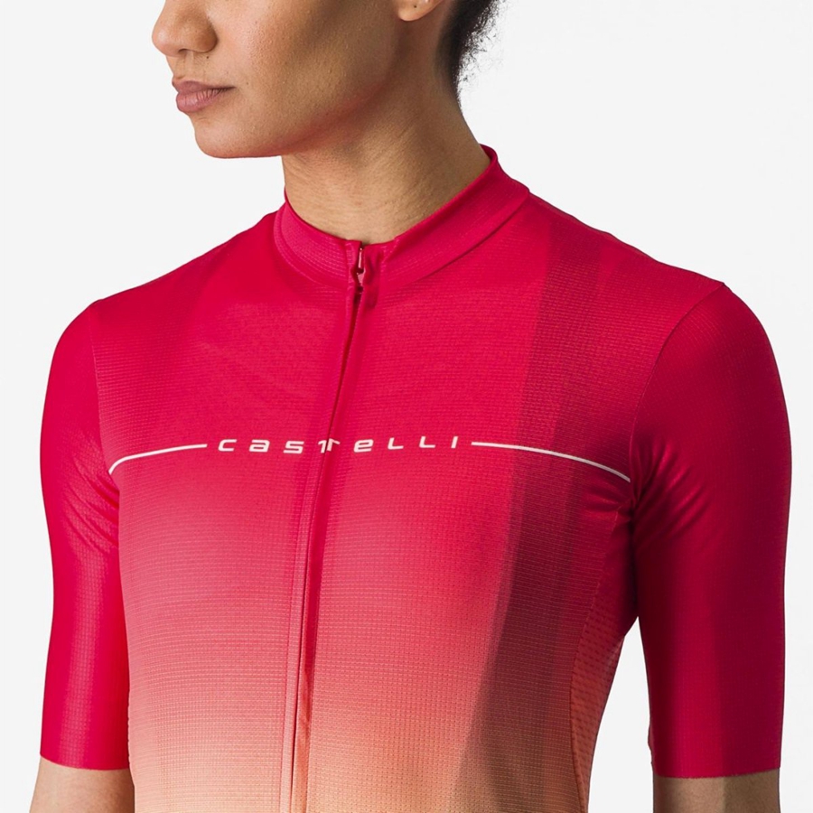 Orange / White Castelli SALITA Women Jersey | GPQ573680