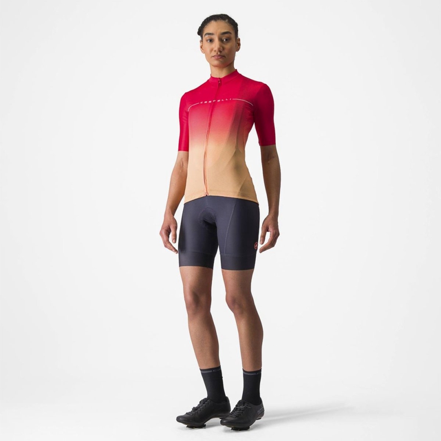 Orange / White Castelli SALITA Women Jersey | GPQ573680