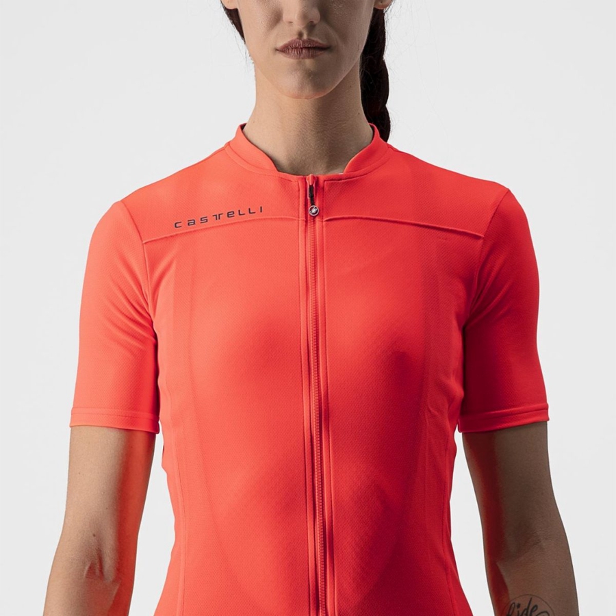 Pink / Dark Grey Blue Castelli ANIMA 3 Women Jersey | NTJ981647