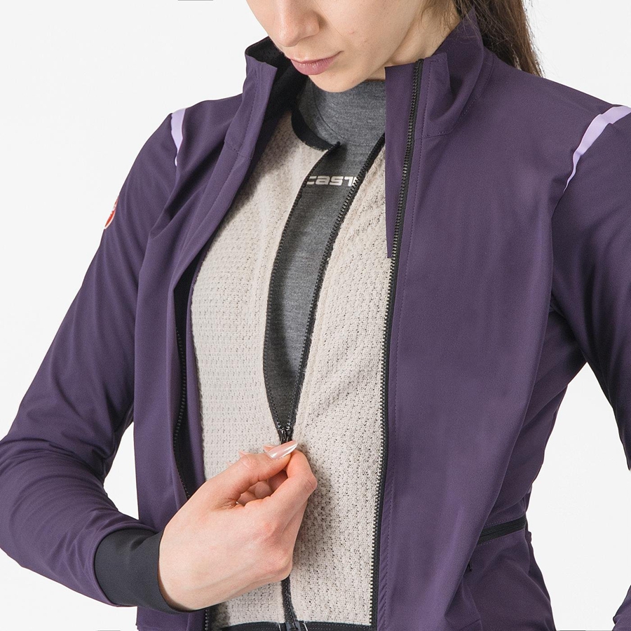 Purple Castelli ALPHA FLIGHT ROS W Women Jackets | DMR569487