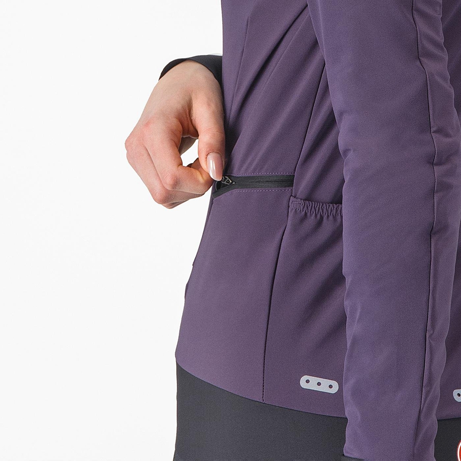 Purple Castelli ALPHA FLIGHT ROS W Women Jackets | DMR569487