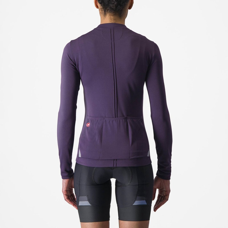 Purple Castelli ANIMA 4 LONG SLEEVE Women Jersey | NMS941876