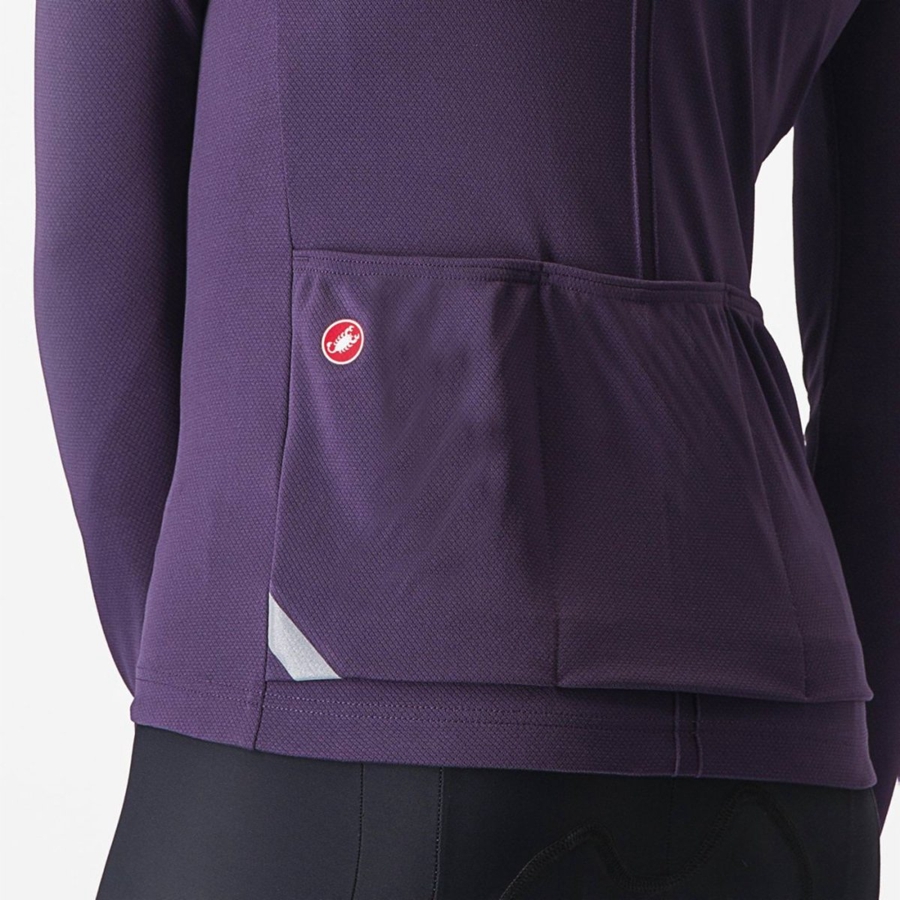 Purple Castelli ANIMA 4 LONG SLEEVE Women Jersey | NMS941876