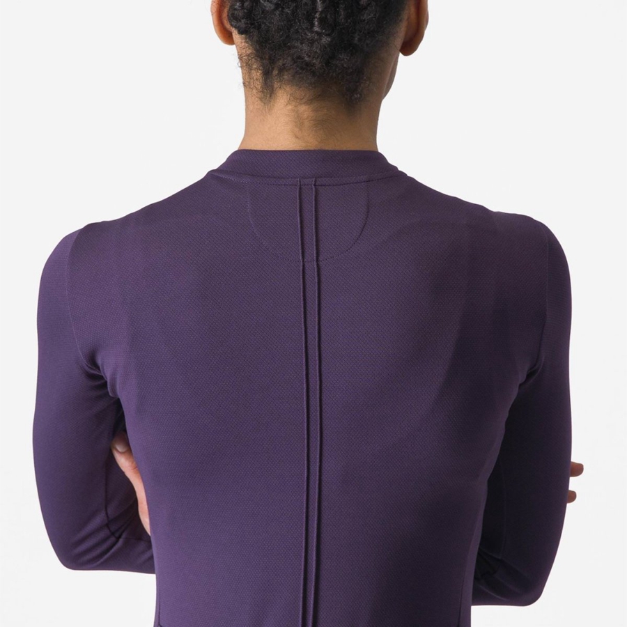 Purple Castelli ANIMA 4 LONG SLEEVE Women Jersey | NMS941876