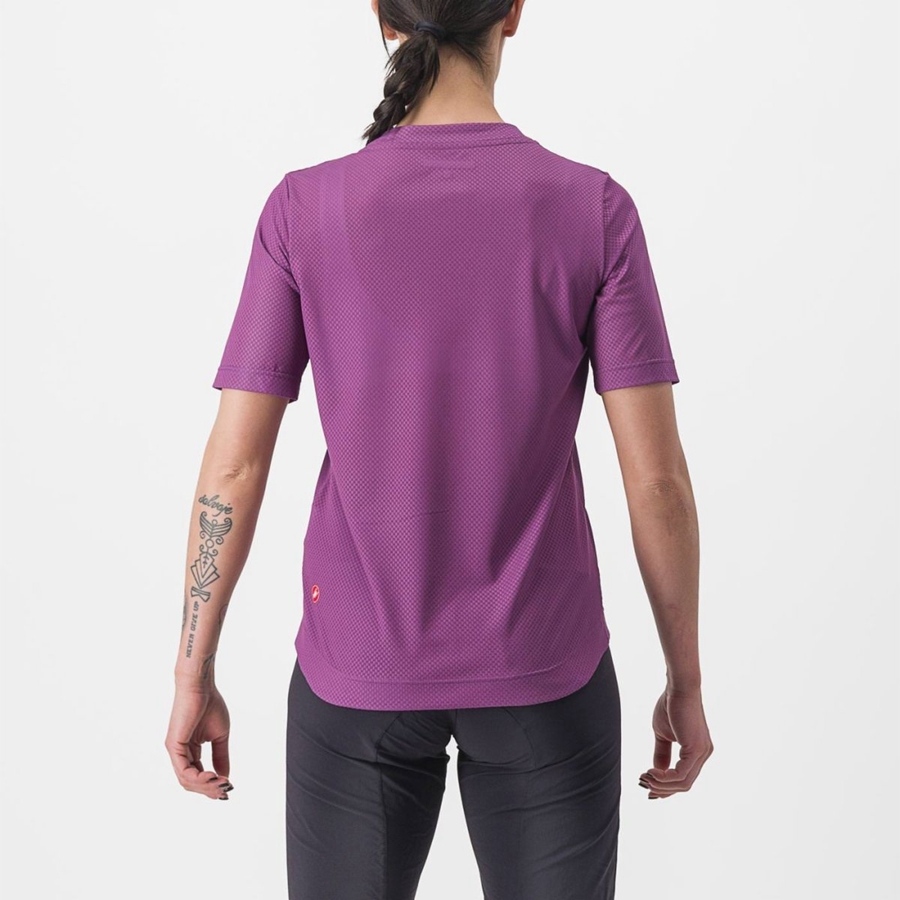 Purple Castelli TRAIL TECH 2 W TEE Women Jersey | PFN269415