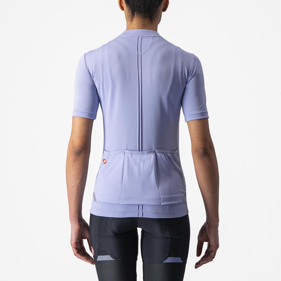 Purple White Castelli ANIMA 4 Women Jersey | UPT490857