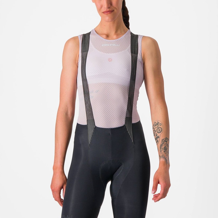 Purple White Castelli PRO MESH W SLEEVELESS Women Base Layer | SBI140936