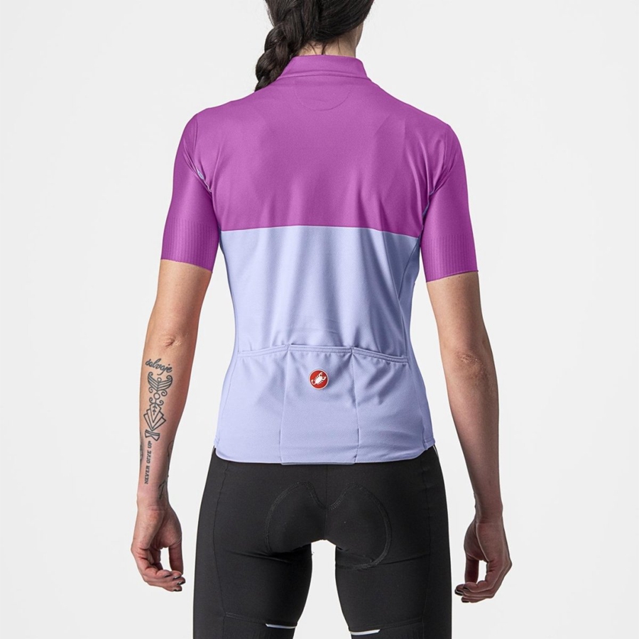 Purple White Castelli VELOCISSIMA Women Jersey | ECL938150