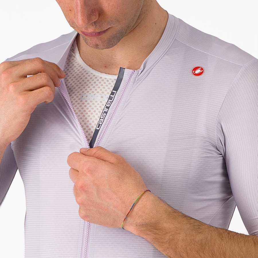 Purple White / Dark Grey Castelli ESPRESSO Men Jersey | IDY365809