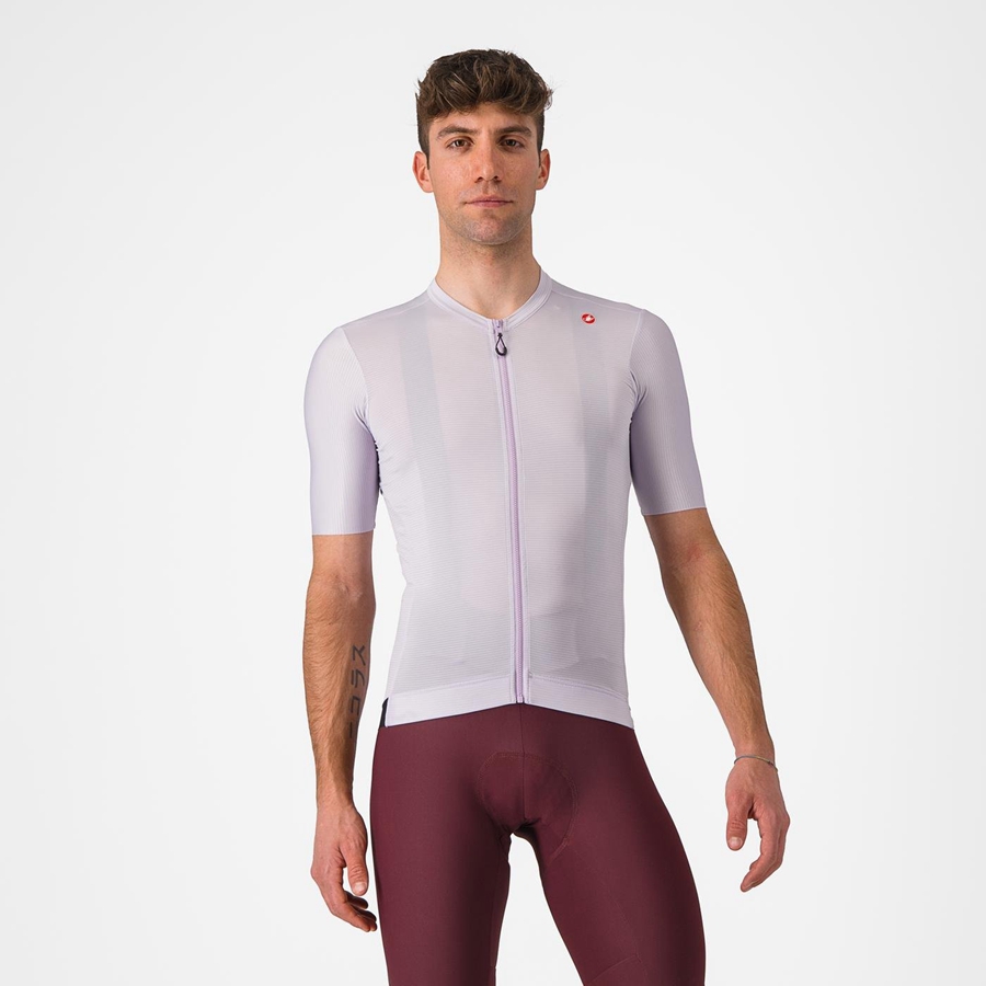 Purple White / Dark Grey Castelli ESPRESSO Men Jersey | IDY365809