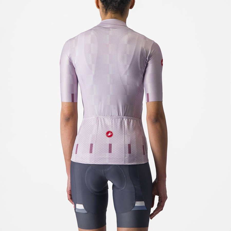 Purple White / Deep Purple Castelli DIMENSIONE Women Jersey | ZXD491026