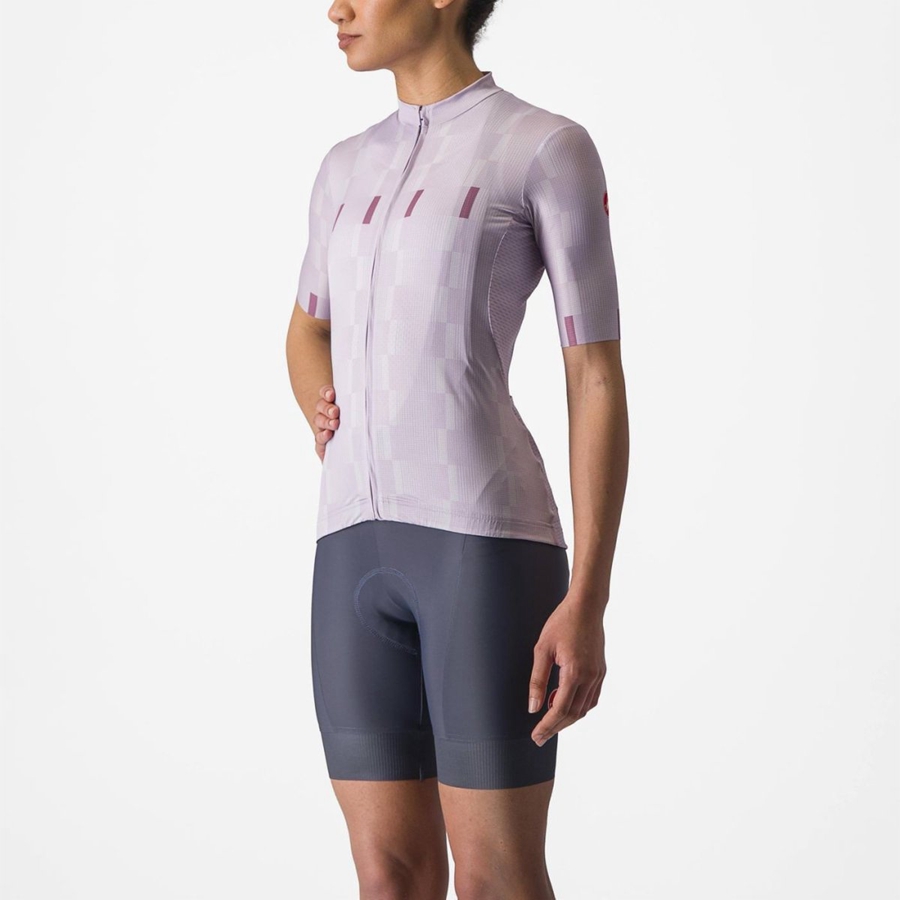 Purple White / Deep Purple Castelli DIMENSIONE Women Jersey | ZXD491026