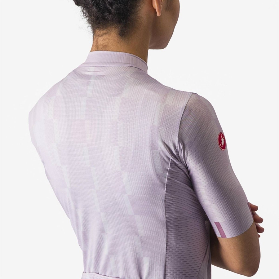 Purple White / Deep Purple Castelli DIMENSIONE Women Jersey | ZXD491026