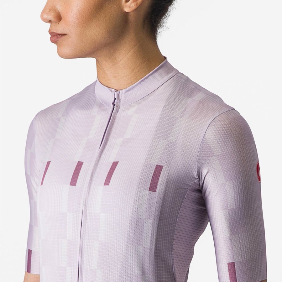 Purple White / Deep Purple Castelli DIMENSIONE Women Jersey | ZXD491026