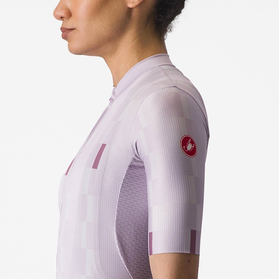 Purple White / Deep Purple Castelli DIMENSIONE Women Jersey | ZXD491026