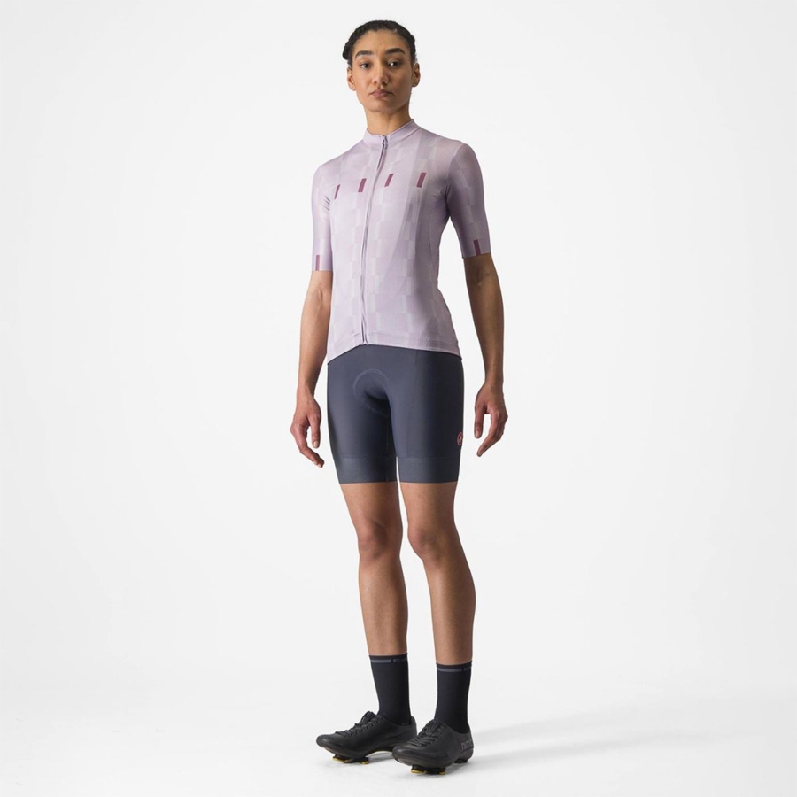 Purple White / Deep Purple Castelli DIMENSIONE Women Jersey | ZXD491026