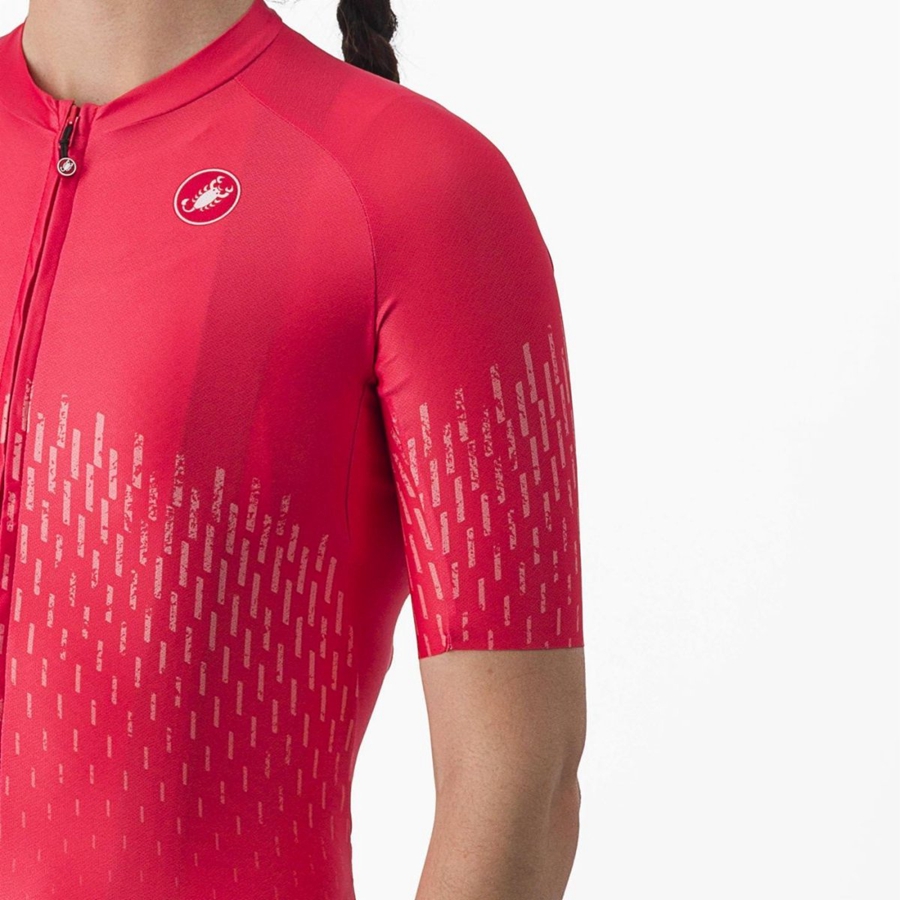 Red Castelli AERO PRO W Women Jersey | VSJ291587