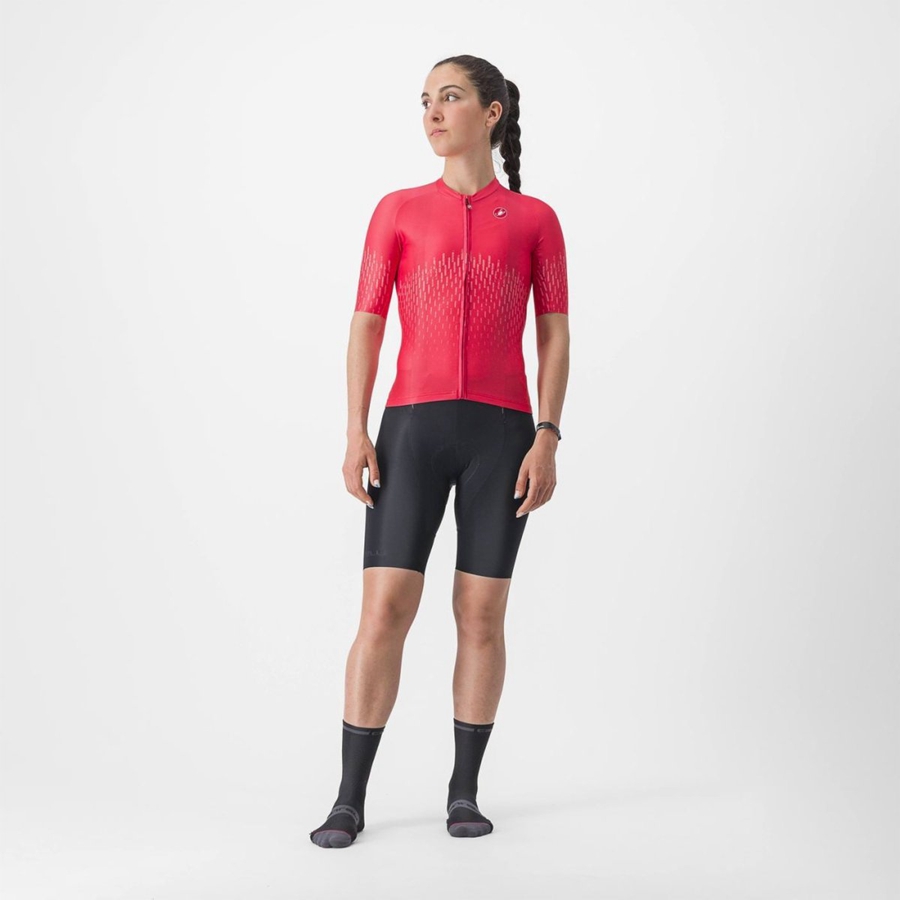 Red Castelli AERO PRO W Women Jersey | VSJ291587