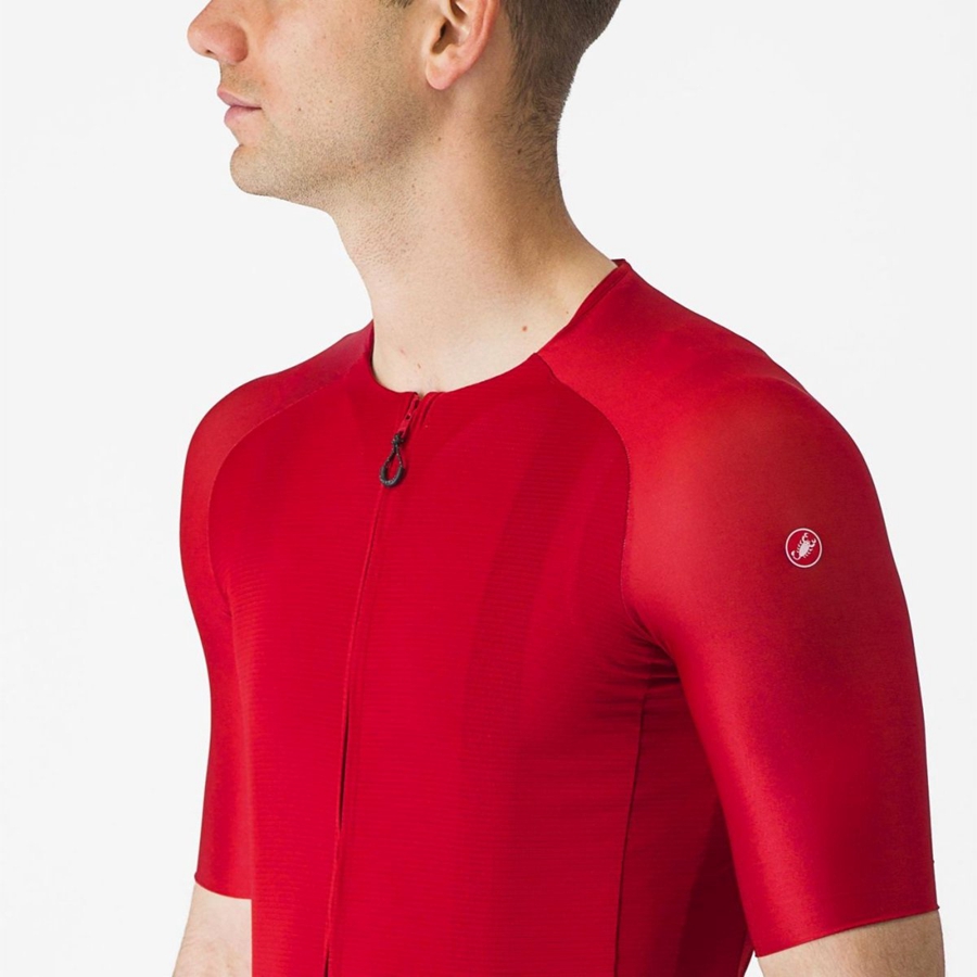 Red Castelli AERO RACE 7.0 Men Jersey | WNB714905