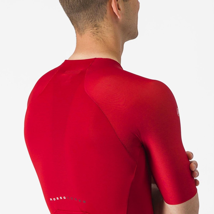 Red Castelli AERO RACE 7.0 Men Jersey | WNB714905