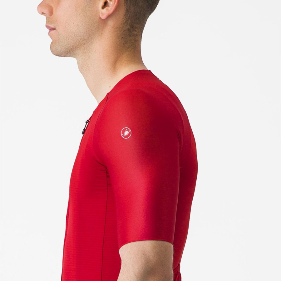 Red Castelli AERO RACE 7.0 Men Jersey | WNB714905