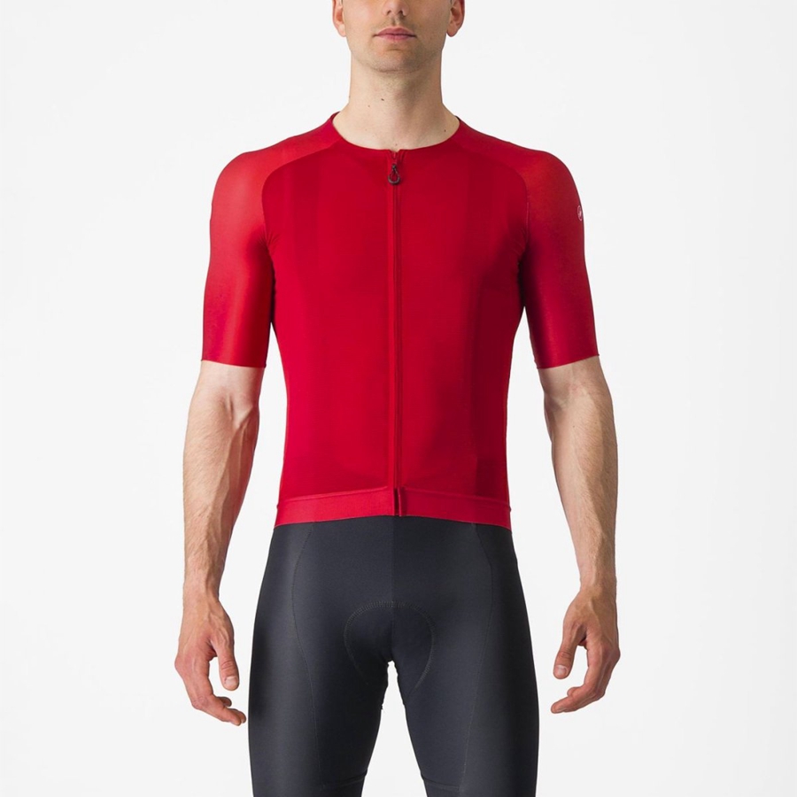 Red Castelli AERO RACE 7.0 Men Jersey | WNB714905