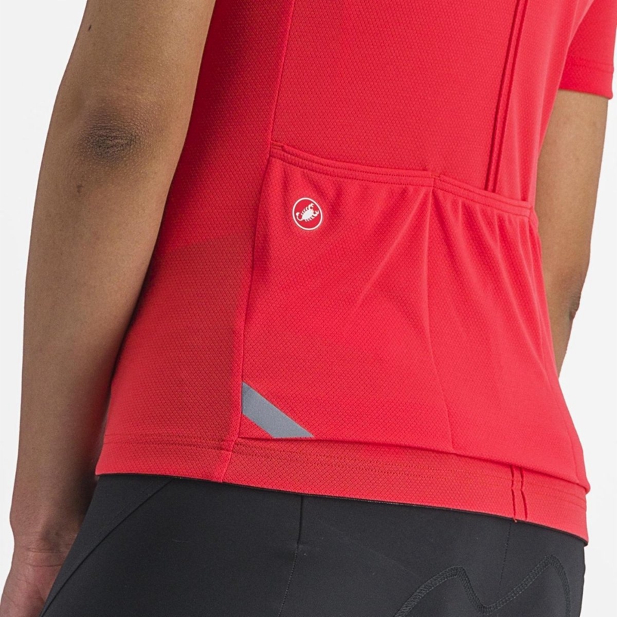 Red Castelli ANIMA 4 Women Jersey | BHG791503