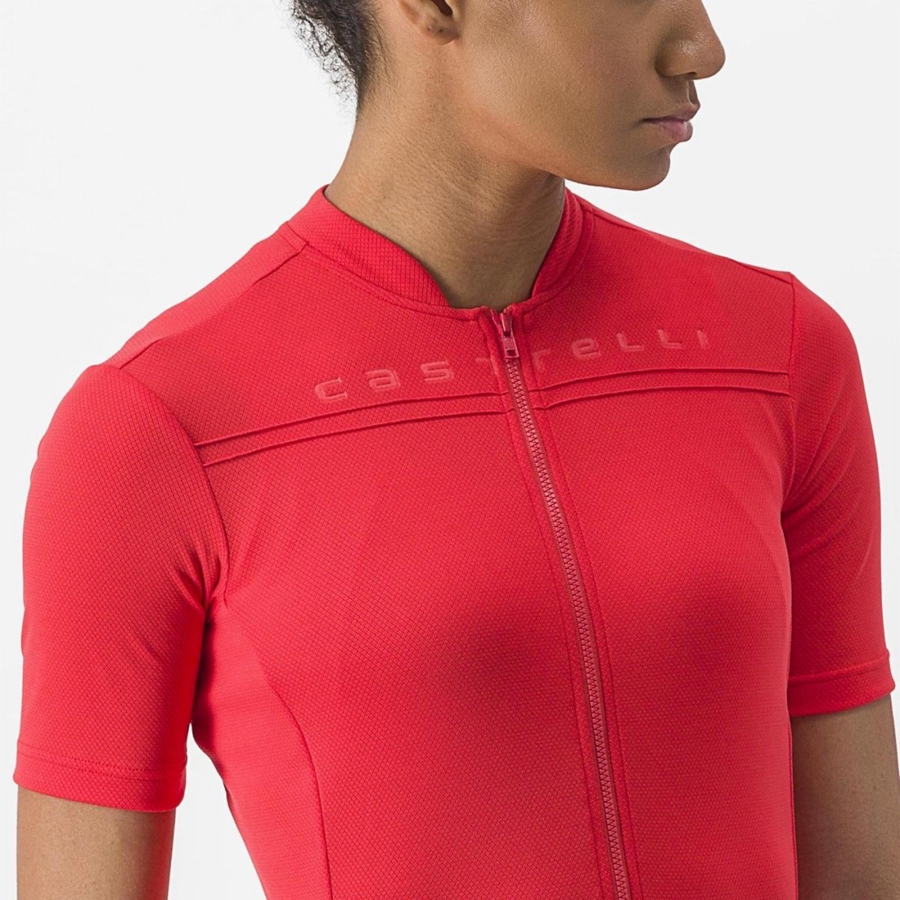 Red Castelli ANIMA 4 Women Jersey | BHG791503