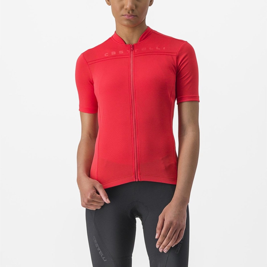 Red Castelli ANIMA 4 Women Jersey | BHG791503