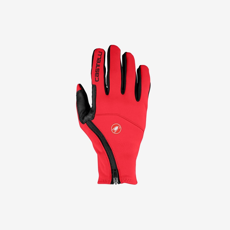 Red Castelli MORTIROLO Men Gloves | LJZ569280