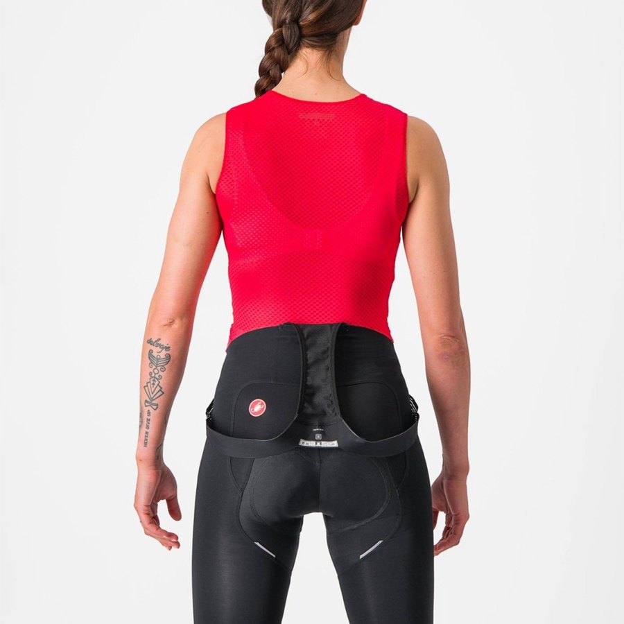 Red Castelli PRO MESH W SLEEVELESS Women Base Layer | AHQ980314