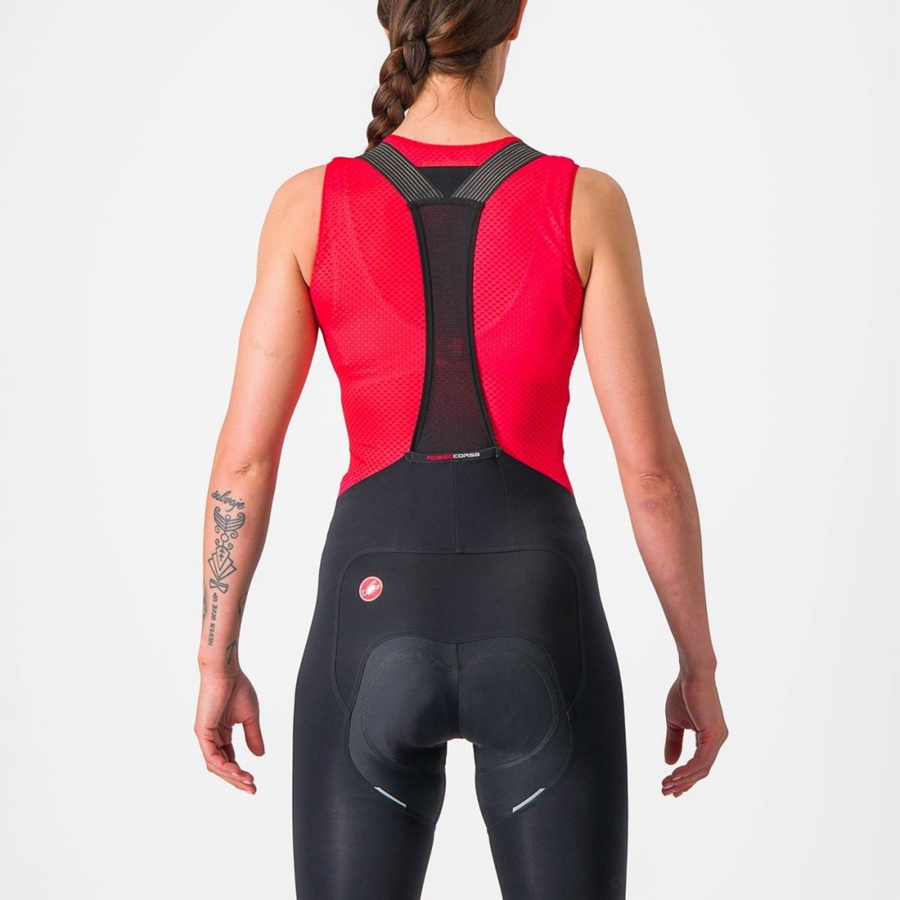 Red Castelli PRO MESH W SLEEVELESS Women Base Layer | AHQ980314