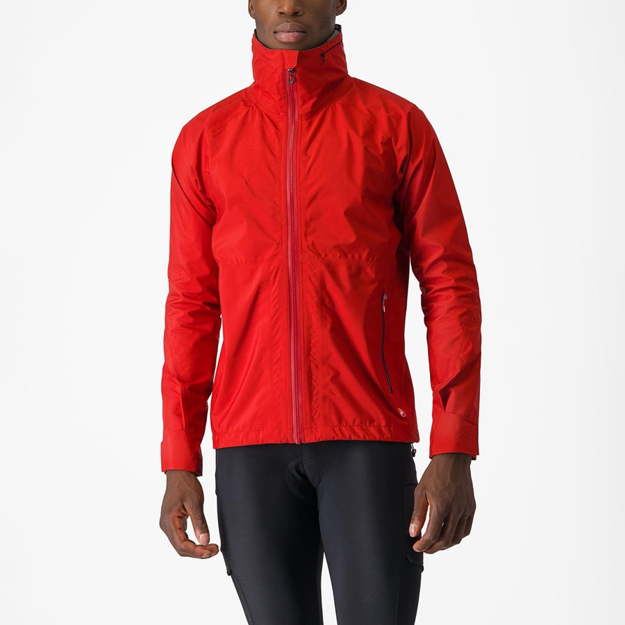 Red Castelli TRAIL GT Men Jackets | LIP283597