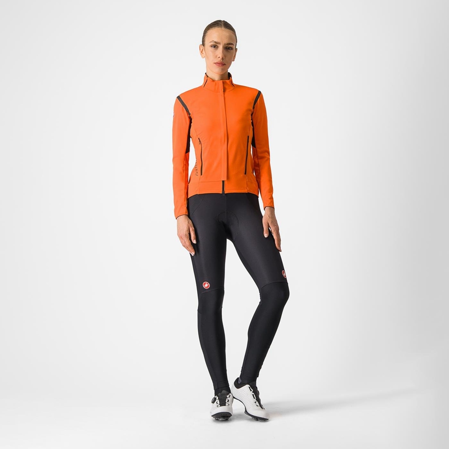 Red Orange / Black Castelli PERFETTO RoS 2 W Women Jackets | RUQ965471