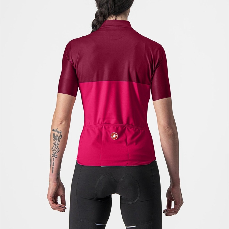 Red / Burgundy Castelli VELOCISSIMA Women Jersey | JRS381546