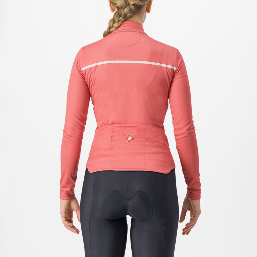 Red / Cream Pink Castelli SINERGIA 2 FZ Women Jersey | NFQ153698