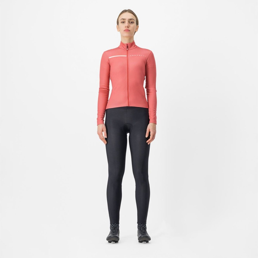 Red / Cream Pink Castelli SINERGIA 2 FZ Women Jersey | NFQ153698