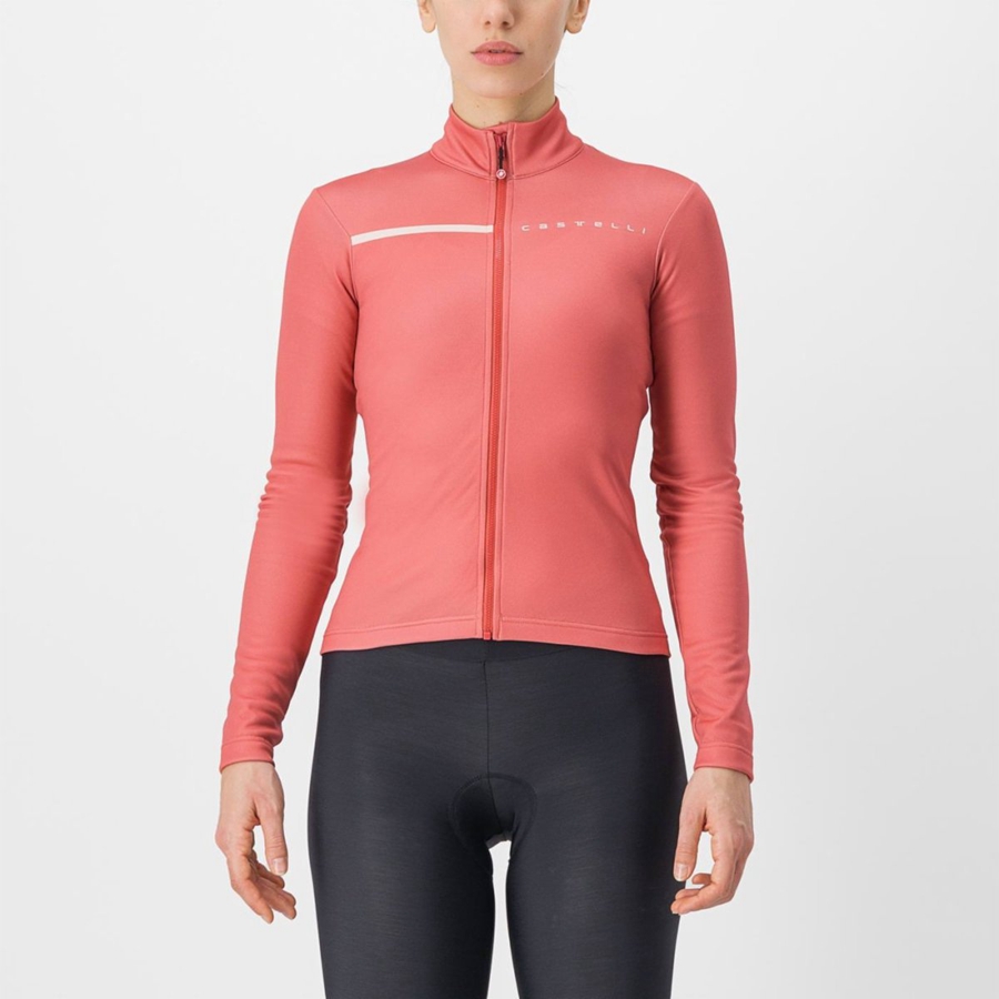 Red / Cream Pink Castelli SINERGIA 2 FZ Women Jersey | NFQ153698