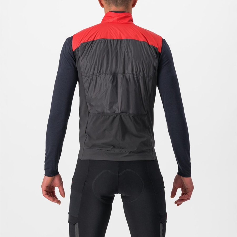 Red / Dark Grey Castelli UNLIMITED PUFFY Men Vest | PJC234605