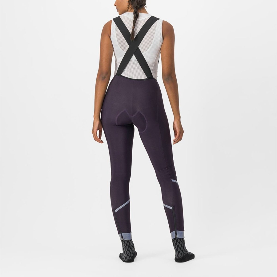 Silver Castelli VELOCISSIMA DT Women Bib Tights | LZO840913