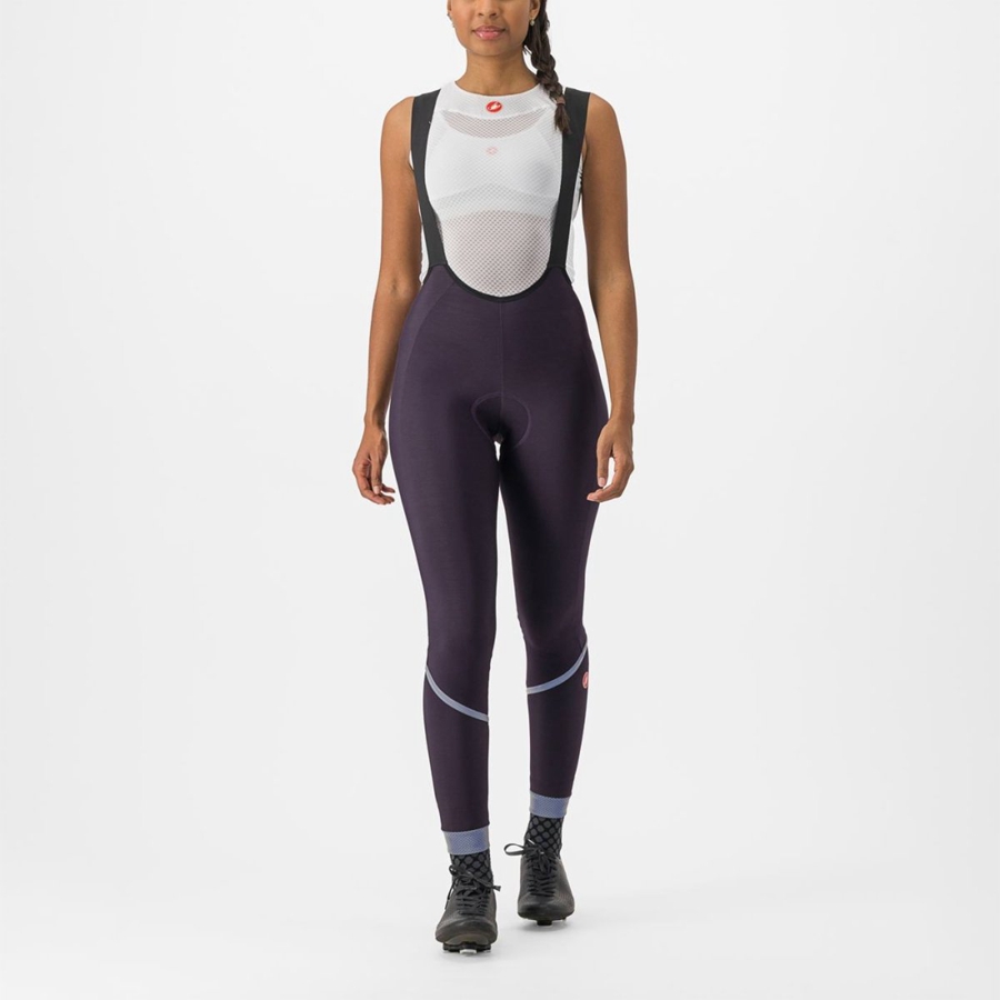 Silver Castelli VELOCISSIMA DT Women Bib Tights | LZO840913