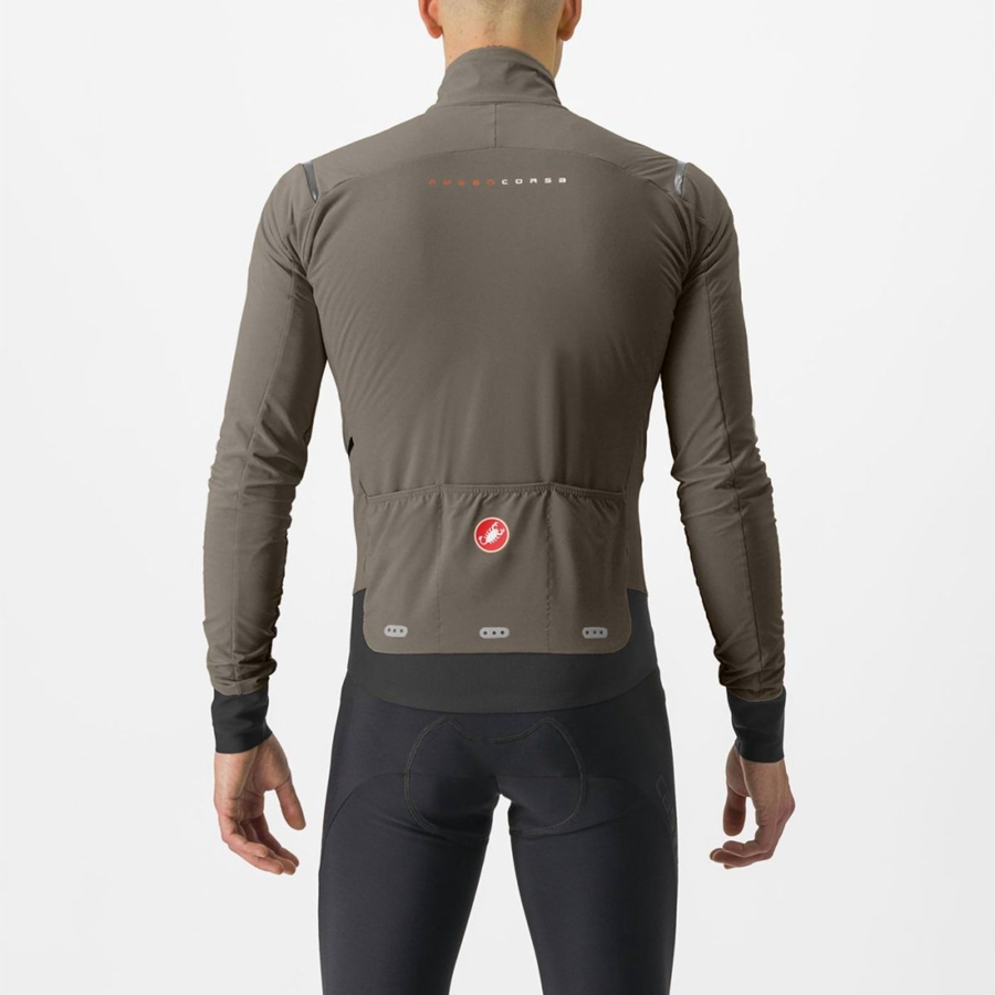 Silver Grey Castelli ALPHA FLIGHT ROS Men Jackets | XAH731859