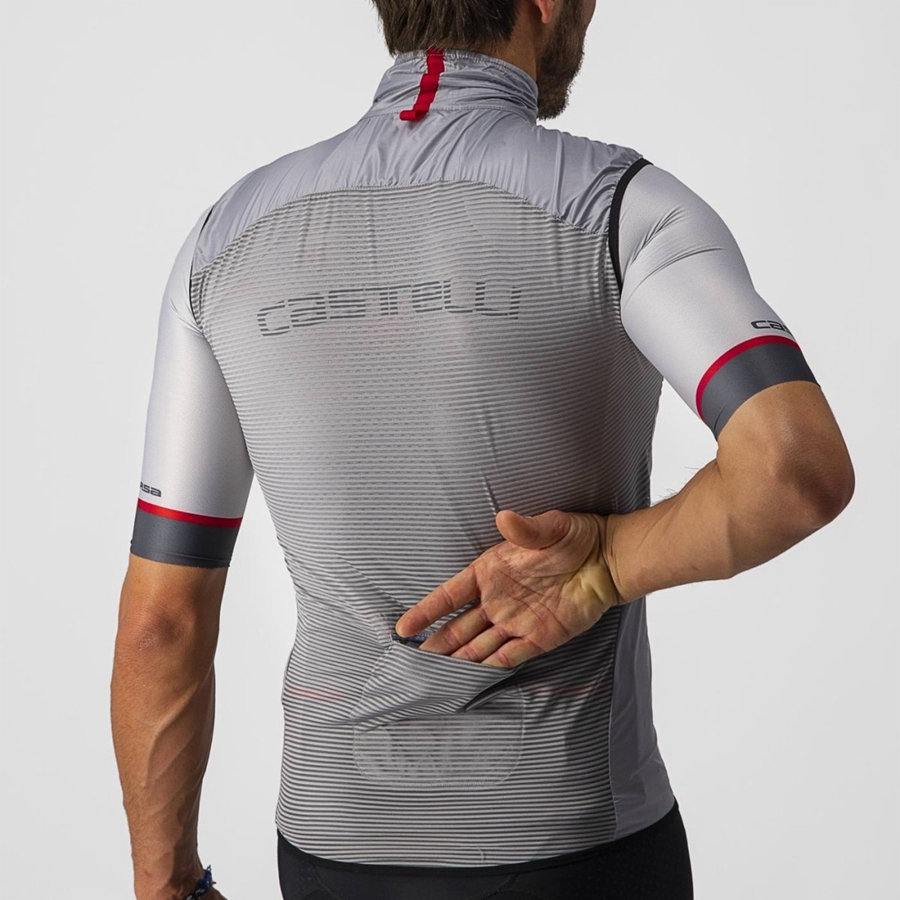 Silver Grey Castelli ARIA Men Vest | LUR071382