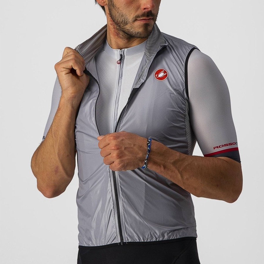 Silver Grey Castelli ARIA Men Vest | LUR071382