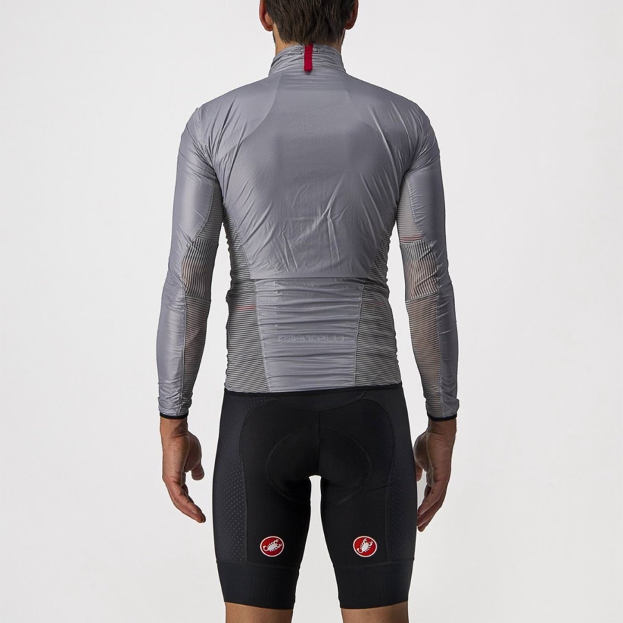 Silver Grey Castelli ARIA SHELL Men Protection | NEM317084