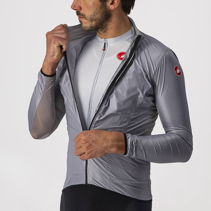 Silver Grey Castelli ARIA SHELL Men Protection | NEM317084