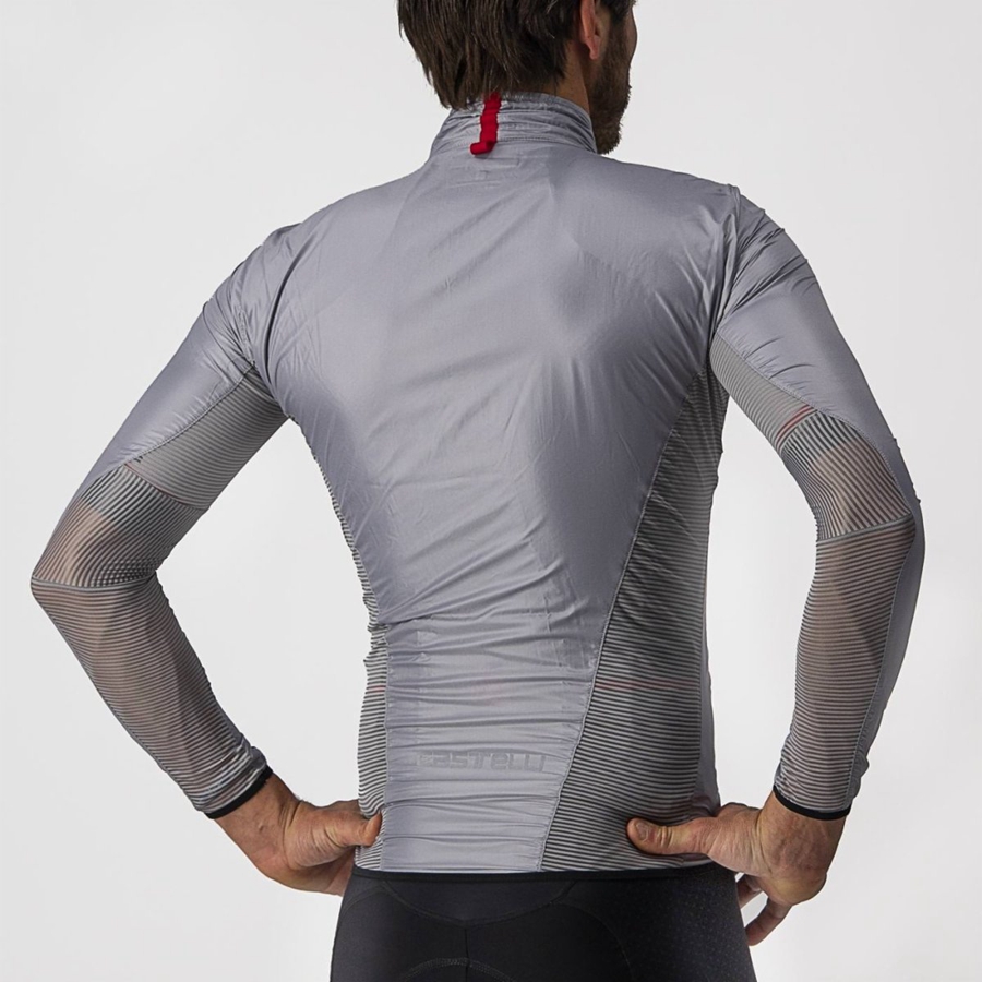 Silver Grey Castelli ARIA SHELL Men Protection | NEM317084